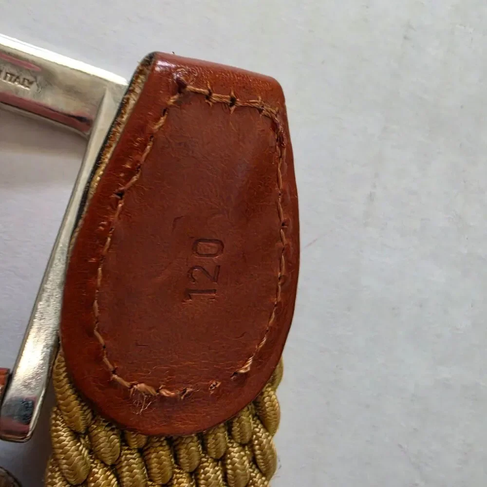 Paul & Shark Men's Braided Yachting Belt Tan 120 Made in Italy